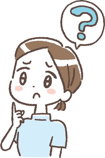 首をかしげる看護師